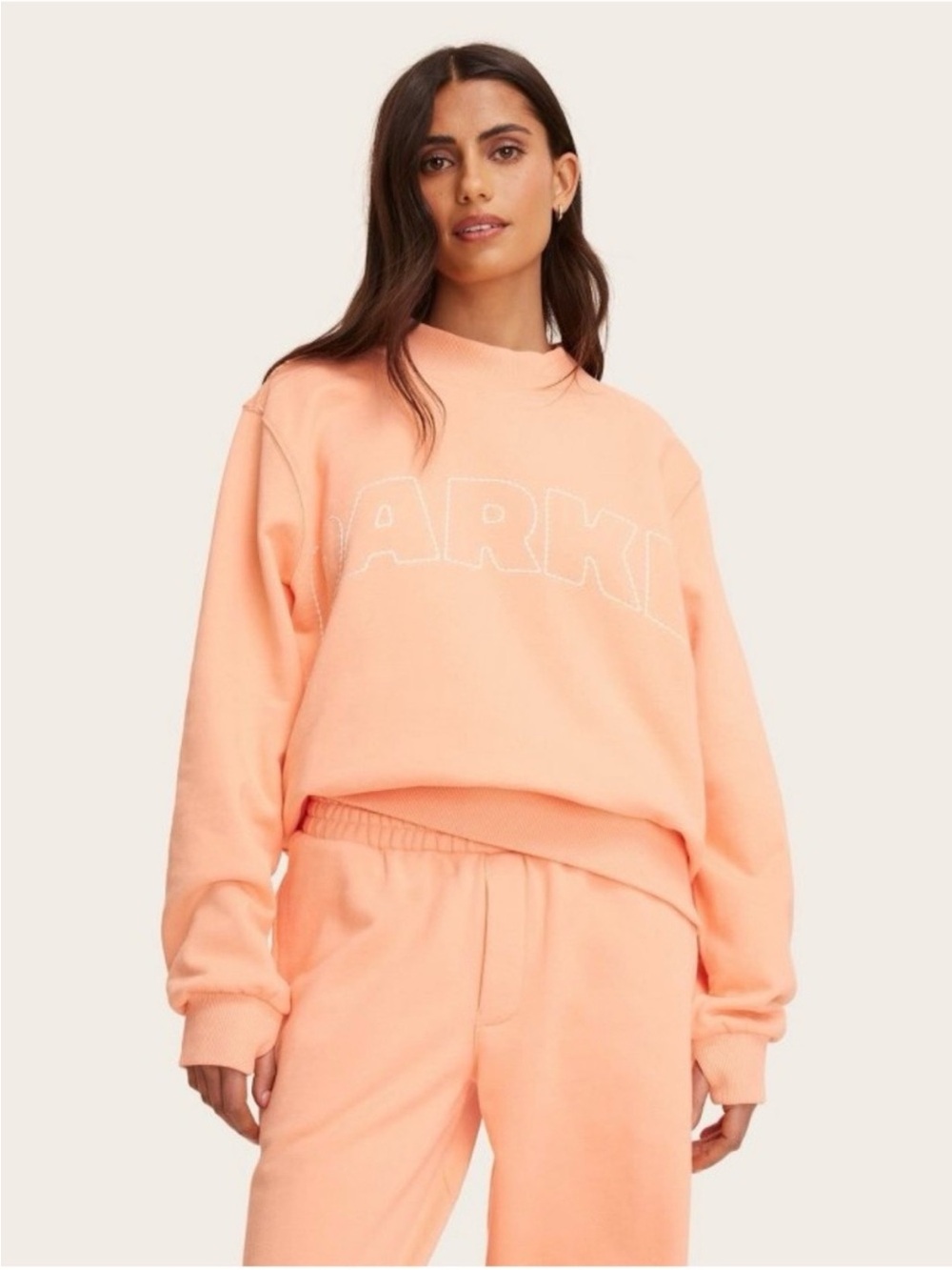 Peach PARKE x Target Mockneck Crewneck Sweatshirt